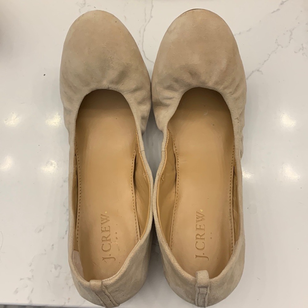 J Crew tan flats size 8 hardly worn